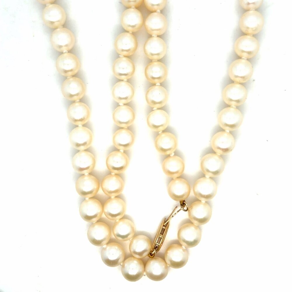 14k Gold Clasp Freshwater Pearls Necklace